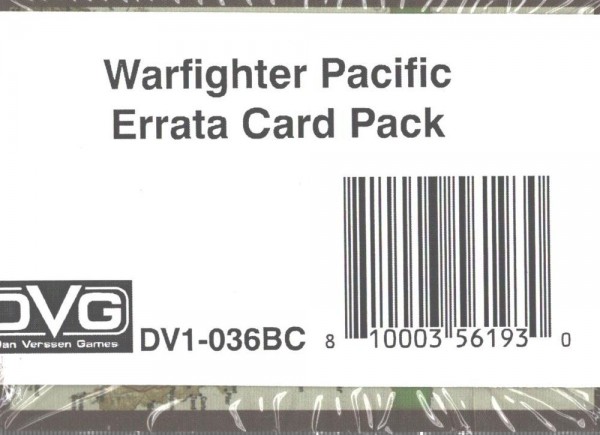 Warfighter WWII Pacific Errata Pack