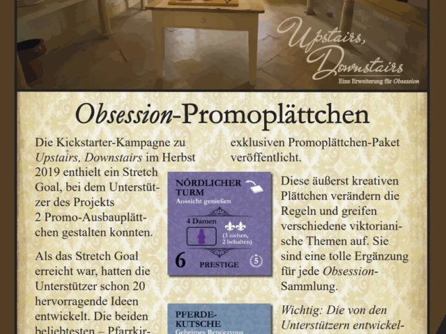 Obsession – Promoplättchen Erweiterung